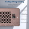 Nordic Hygge Register Booster Fan for 4" x 10" Register Holes with Remote Control and Thermostat, Brown