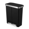 Better Homes & Gardens Kitchen Recycle Trash Can, 16 Gallon Plastic Dual Compartment Step Garbage Bin, Black Better Homes & Gardens Kitchen Recycle Trash Can, 16 Gallon Plastic Dual Compartment Step Garbage Bin, Black