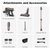INSE 32Kpa Cordless Vacuum Cleaner with Brushless Motor, 6 in 1 Stick Vacuum Lightweight for Hard Floor Carpet Pet Hair, S7P Gold