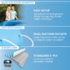 Intex Easy Set 18 Foot by 48 Inch Round Inflatable Above Ground Swimming Pool with Filter Pump, Ladder, Pool Cover, and 6 Pack Filter Cartridges, Blue