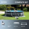 Bestway Steel Pro MAX 16' x 10' x 42" Above Ground Pool, Oval Metal Frame Outdoor Swimming Pool Set with Filter Pump, Ladder, and Cover, Gray