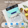 EDX Countertop Ice Maker, Self-Cleaning Portable Ice Maker Machine with Handle and Ice Scoop, Bullet Ice Cubes, 9Pcs/6Min 26.5Lbs/24H for Home/Kitchen/Bar/Party, Green