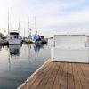 LIFETIME Outdoor Storage Deck Box, 130 Gallon, Arctic White, Lockable, UV-Protected, for Decks and Marine Docks