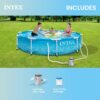 INTEX 28207EH Beachside Metal Frame Above Ground Swimming Pool Set: 10ft x 30in – Includes 330 GPH Cartridge Filter Pump – Puncture-Resistant Material – Rust Resistant – 1185 Gallon Capacity