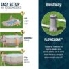 Bestway Steel Pro MAX 13' x 42" Above Ground Pool, Round Metal Frame Outdoor Swimming Pool Set with Canopy, Filter Pump, Ladder, and Cover, Taupe