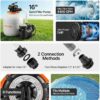 VEVOR FlashPure Sand Filter Pump, 16 in for Above Ground Pool, 1 HP 4400 GPH, Swimming Pool Filter System with Timer, 6X Faster Filtration with Media Installed, Leak-Resistant, Ready to Use Out of Box VEVOR FlashPure Sand Filter Pump, 16 in for Above Ground Pool, 1 HP 4400 GPH, Swimming Pool Filter System with Timer, 6X Faster Filtration with Media Installed, Leak-Resistant, Ready to Use Out of Box