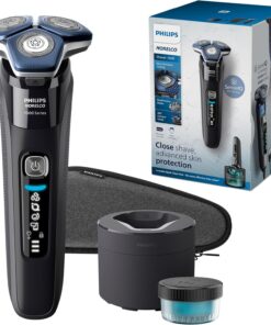 Philips Norelco Shaver 7600, Rechargeable Wet & Dry Electric Shaver with SenseIQ Technology, Quick Clean Pod, Travel Case & Pop-up Trimmer, S7886/84