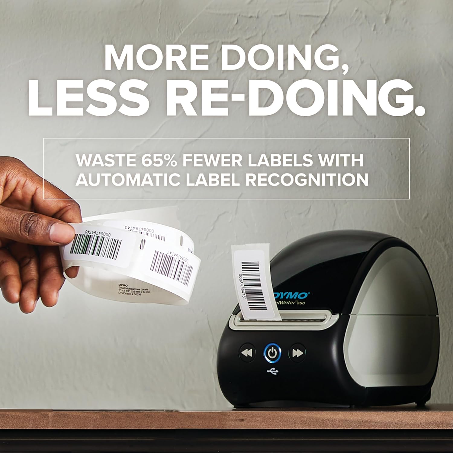 8177WTHH13L._AC_SL1500_.jpg DYMO LabelWriter 550 Series Label Printer with Dymo-Branded Label Compatibility Automatic Recognition Low Waste Optimized Direct Thermal Printing and Plastic-Free Packaging