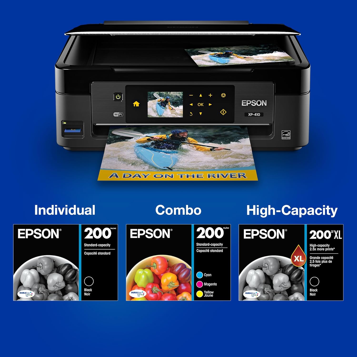 817OgPA2a8L._AC_SL1500_.jpg EPSON 200 DURABrite Ultra Ink High Capacity Black Cartridge (T200XL120-S) Works with WorkForce WF-2520, 2530, 2540, Expression XP-200, 300, 310, 400, 410
