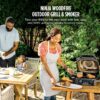 Ninja OG751 Woodfire Pro Outdoor Grill Built-In Thermometer,7-in-1 Master Grill,BBQ Smoker,& Outdoor Air Fryer Plus Bake,Roast,Dehydrate & Broil,Woodfire Technology,Weather-Resistant,Grey XL Ninja OG751 Woodfire Pro Outdoor Grill Built-In Thermometer,7-in-1 Master Grill,BBQ Smoker,& Outdoor Air Fryer Plus Bake,Roast,Dehydrate & Broil,Woodfire Technology,Weather-Resistant,Grey XL