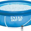 INTEX Easy Set Inflatable Swimming Pool Set: 15ft x 48in – with 1000 GPH Cartridge Filter Pump and Hydrotools Chlorine Dispenser – Easy Assembly
