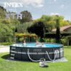 Bestway Steel Pro MAX 16' x 10' x 42" Above Ground Pool, Oval Metal Frame Outdoor Swimming Pool Set with Filter Pump, Ladder, and Cover, Gray