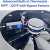 iLIVING HYBRID Ready Smart Thermostat Solar Roof Attic Exhaust Fan, 14", 40-Watt, 1150 CFM, Cools up to 2900 Sq.Ft. Coverage Area, Black