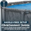 Bestway APX 365 16' x 48" Above Ground Pool, Round Metal Frame Outdoor Swimming Pool Set with Sand Filter Pump, Ladder, and Cover, Dark Marble
