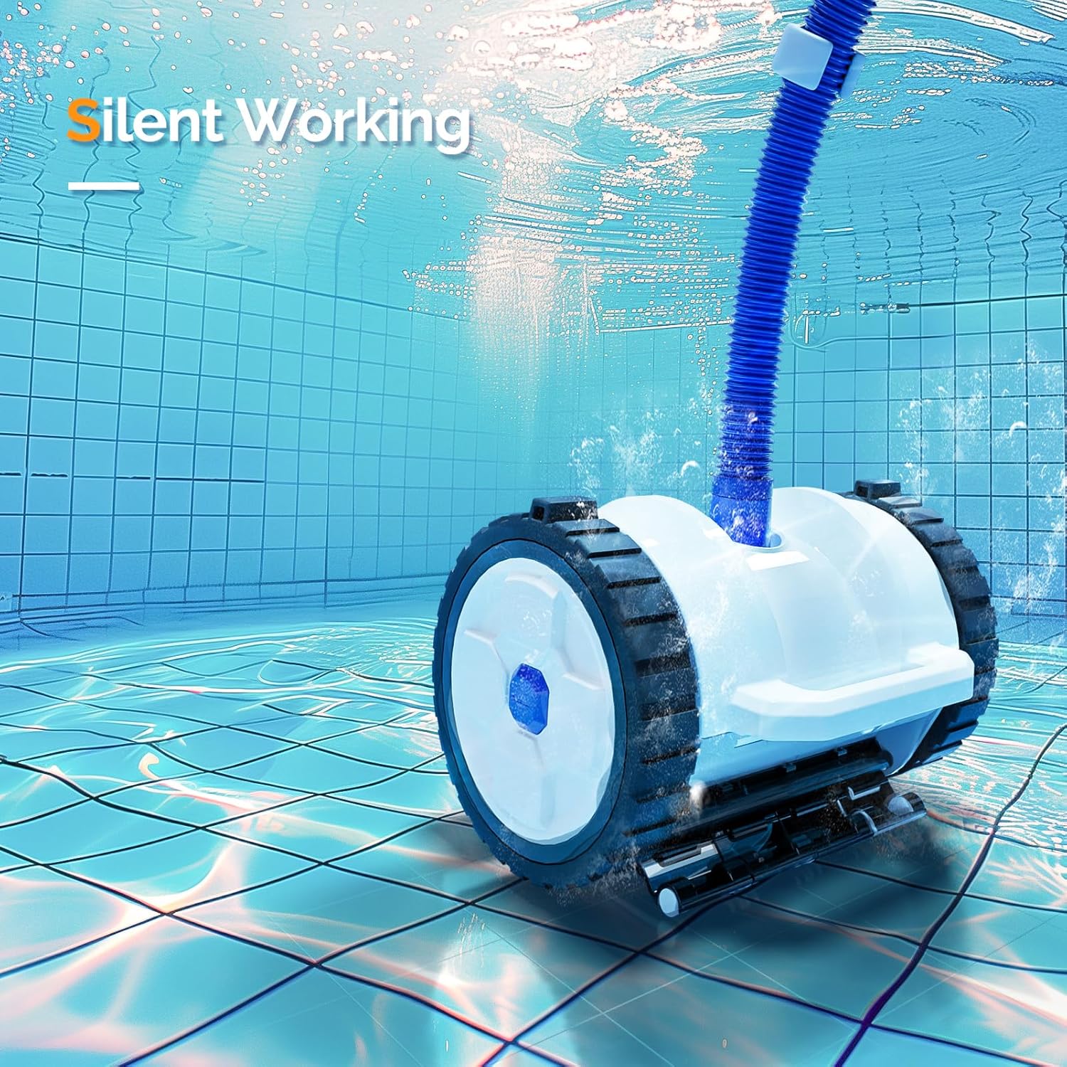 81EFV0gbXxL._AC_SL1500_.jpg (2025 Upgrade) VINGLI Automatic Suction-Side Pool Vacuum Cleaner, Powerful Wall-Climbing Sweeper for Inground Pools, Includes 39.6ft Tangle-Free Hose (Blue&White)