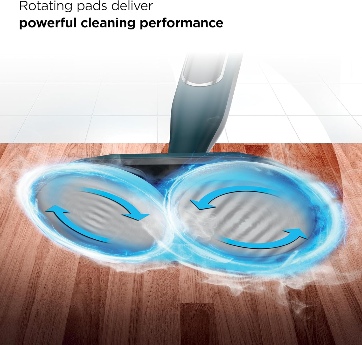 Shark Steam & Scrub All-in-One Scrubbing and Sanitizing Hard Floor Steam Mop, 2 Steam Modes, 2 Dirt Grip Soft Scrub Pads Included, XL Removable Water Tank, Swivel Steering, Teal, S8002BRN Shark Steam & Scrub All-in-One Scrubbing and Sanitizing Hard Floor Steam Mop, 2 Steam Modes, 2 Dirt Grip Soft Scrub Pads Included, XL Removable Water Tank, Swivel Steering, Teal, S8002BRN - Image 2