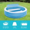 INTEX Swim Center Inflatable Family Lounge Pool: Built-In Bench – Cup Holder – 156 Gallon Capacity – 90" x 86" x 31" – Blue INTEX Swim Center Inflatable Family Lounge Pool: Built-In Bench – Cup Holder – 156 Gallon Capacity – 90" x 86" x 31" – Blue