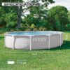 INTEX 26710EP 12Ft X 30In Prism Frame Premium Above Ground Swimming Pool, SuperTough Puncture Resistant, Rust Resistant, Easy Assemble, 1718 Gallon Capacity, Pool Only (Pump Not Included)