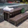 XtremepowerUS Universal 2 Slip-Resistant Spa & Hot Tub Step Outdoor Indoor Stool Pool Ladder Compartment Spa Step 36" Inches Long with Storage, Brown/Black XtremepowerUS Universal 2 Slip-Resistant Spa & Hot Tub Step Outdoor Indoor Stool Pool Ladder Compartment Spa Step 36" Inches Long with Storage, Brown/Black