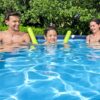 Bestway Steel Pro 9 Feet 10 Inch x 6 Feet 7 Inch x 26 Inch Rectangle Above Ground 872 Gallon Pool Set with DuraPlus Liner and FrameLink System (26-56404-new)