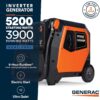 Generac 5,200-Watt Dual-Fuel Portable Inverter Generator - Gas and Propane Compatible - Quiet Operation - Clean, Stable Power - CA Compliant - Great for Home Backup, Camping, and RV Use