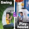 Step2 Space Capsule Swing, Kids Indoor/Outdoor Swing or Playhouse, Backyard Playground Set, Attach to Playset or Tree, for Children 3-8 Years Old