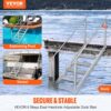 VEVOR Dock Ladder 6 Steps, 500lbs Load Pool Steps, Adjustable Height Aluminum Dock Stairs, Pontoon Boat Ladder with Handrails & Widen Nonslip Pedals for Lake/Pool/Marine Boarding/RV/House VEVOR Dock Ladder 6 Steps, 500lbs Load Pool Steps, Adjustable Height Aluminum Dock Stairs, Pontoon Boat Ladder with Handrails & Widen Nonslip Pedals for Lake/Pool/Marine Boarding/RV/House