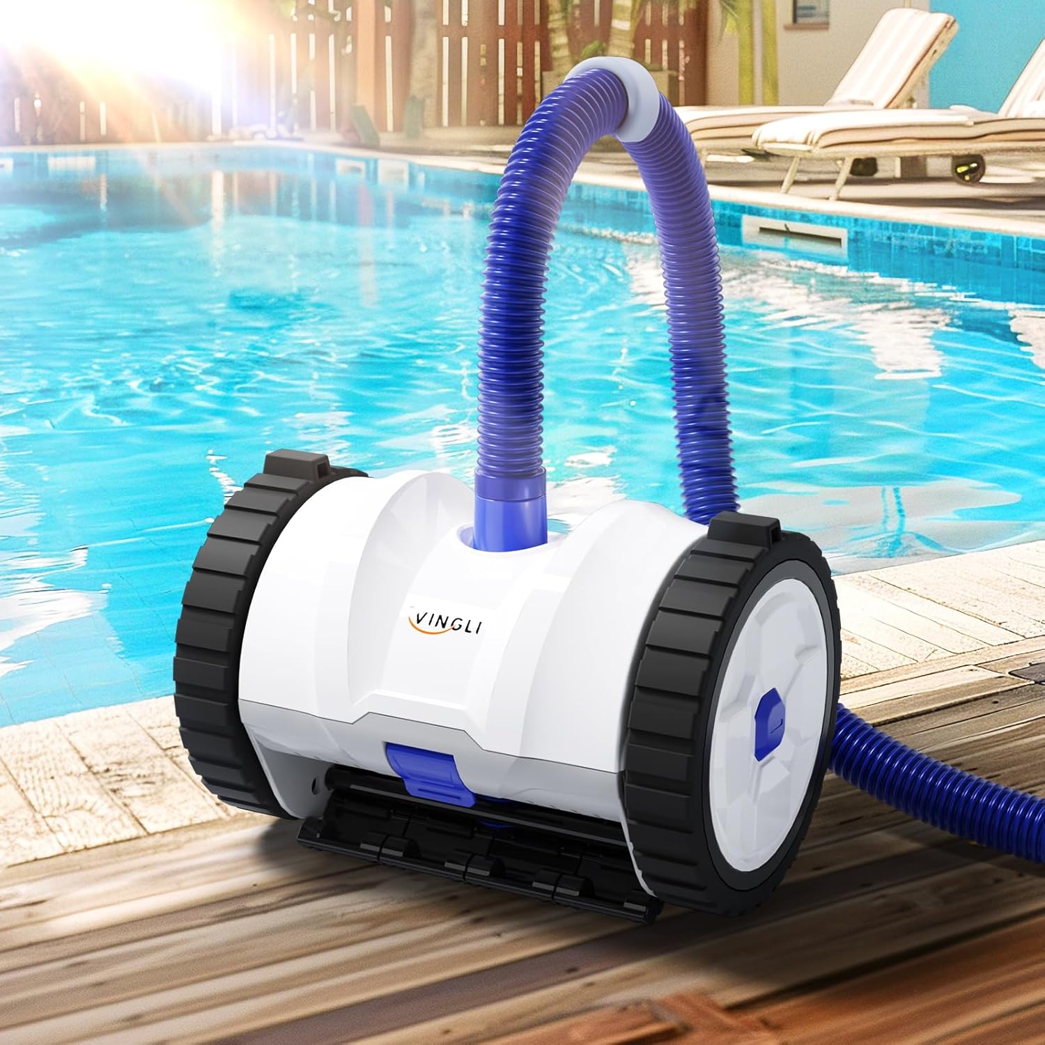 81M43FfDqNL._AC_SL1500_.jpg (2025 Upgrade) VINGLI Automatic Suction-Side Pool Vacuum Cleaner, Powerful Wall-Climbing Sweeper for Inground Pools, Includes 39.6ft Tangle-Free Hose (Blue&White)