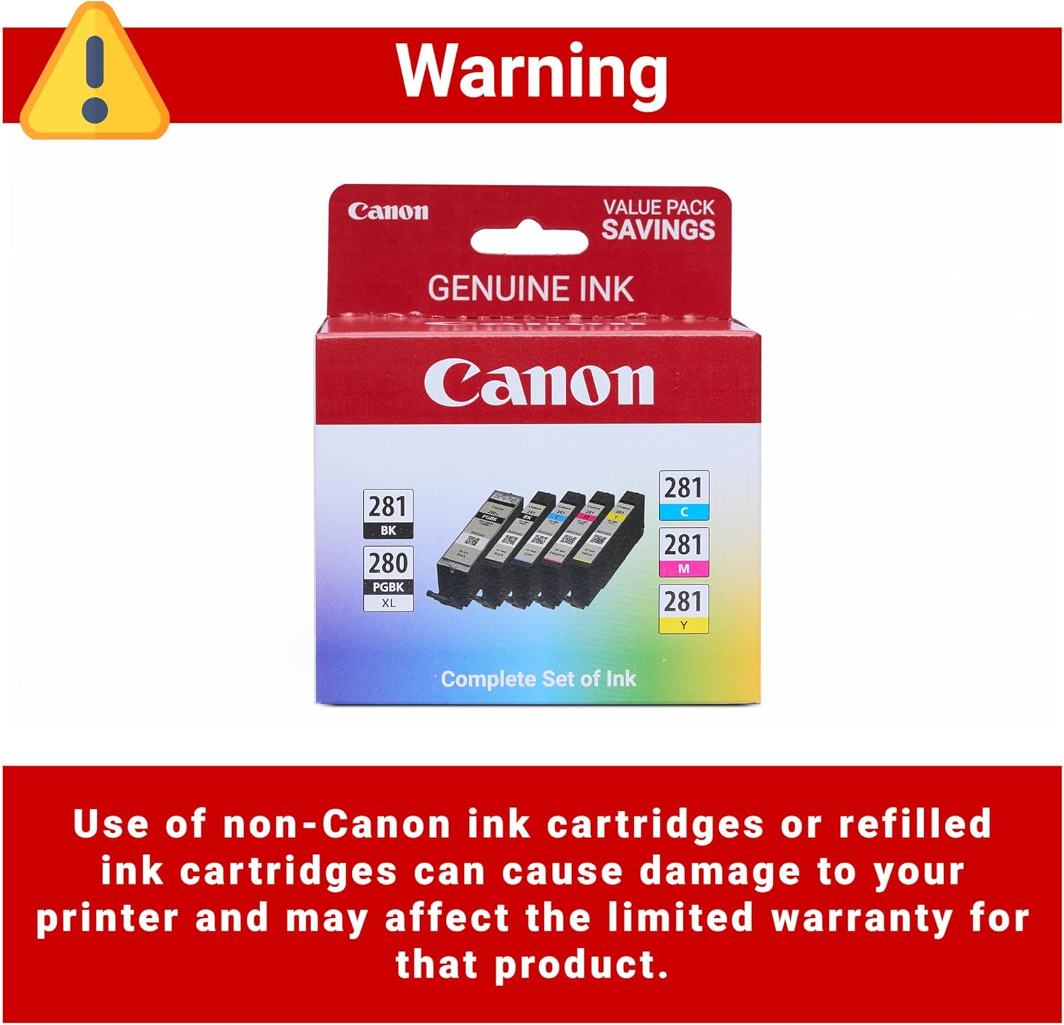 81NA9CKXdWL._AC_SL1500_.jpg Canon PGI-280XL/CLI-281 5 Color Pack Compatible to TR8520, TR7520, TS9120 Series,TS8120 Series, TS6120 Series