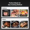 ThermoMaven Smart Bluetooth Wireless Meat Thermometer, 10X Enhanced Sub-1G Signal and Stability, Standalone Display Base, Certified Accuracy ±0.5°F, WiFi Unlimited Range for BBQ, Oven, Smoker, Grill