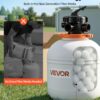VEVOR FlashPure Sand Filter Pump, 16 in for Above Ground Pool, 1 HP 4400 GPH, Swimming Pool Filter System with Timer, 6X Faster Filtration with Media Installed, Leak-Resistant, Ready to Use Out of Box VEVOR FlashPure Sand Filter Pump, 16 in for Above Ground Pool, 1 HP 4400 GPH, Swimming Pool Filter System with Timer, 6X Faster Filtration with Media Installed, Leak-Resistant, Ready to Use Out of Box