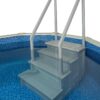 Aqua Select Anti-Slip in-Pool Steps | Cloud Grey/Grey Steps | for Above Ground Swimming Pools | Can Mount to Decks 48" to 54" H | Safety Stairs Capacity Up to 350 lbs Aqua Select Anti-Slip in-Pool Steps | Cloud Grey/Grey Steps | for Above Ground Swimming Pools | Can Mount to Decks 48" to 54" H | Safety Stairs Capacity Up to 350 lbs