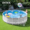 Intex 26719EH Prism Frame Premium Above Ground Swimming Pool Set: 14ft x 42in – Includes 1000 GPH Cartridge Filter Pump – SuperTough Puncture Resistant – Rust Resistant – 3357 Gallon Capacity