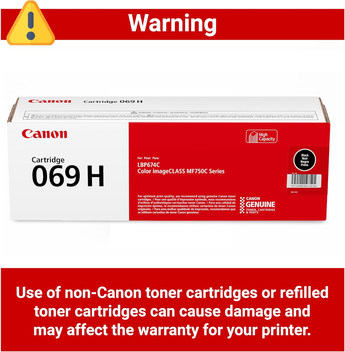 81QLvQuhHBL._AC_SL1500_.jpg Canon Genuine 069 Black Toner Cartridge High Capacity Compatible with MF753Cdw, MF751Cdw, LBP674Cdw
