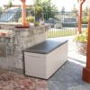 LIFETIME 60012 Extra Large Deck Box, 130 Gallon, Desert Sand/Brown