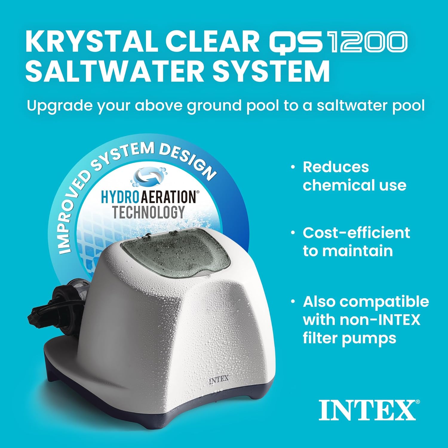 81QmBTR1WVL._AC_SL1500_.jpg Intex 3000 GPH Sand Filter Pump with Built-In Timer and Krystal Clear Saltwater System Maintenance Set for Above Ground Outdoor Swimming Pools