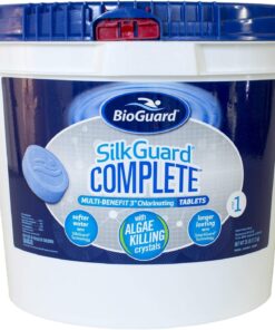 BioGuard SilkGuard Complete 3” Chlorinating Tablets, 25 lb, Chlorine Tablets for Sanitizing Swimming Pools