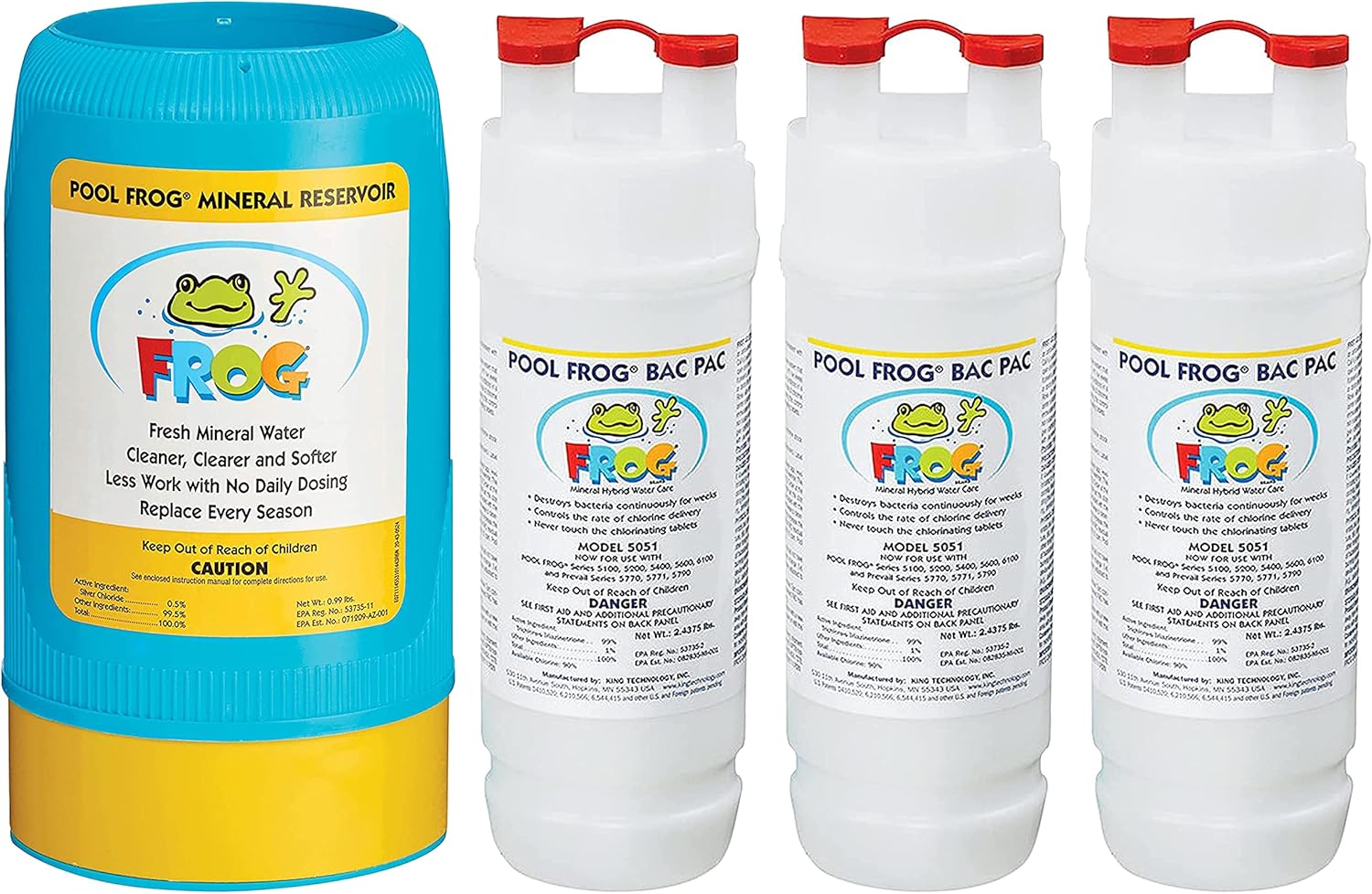 Pool FROG Mineral Reservoir 6100 + 3 Pool FROG Bac Pac's for Pools up to 25K gallons