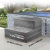 VEVOR Hot Tub Steps, 2-Step Spa Outdoor Stairs, Heavy Duty 25 inch Wide HIPS Above-Ground/Inflatable Pool Step with 600 lbs Weight Capacity, Multi-Use for Porch, Patio, Deck, Campers, Graphite Gray