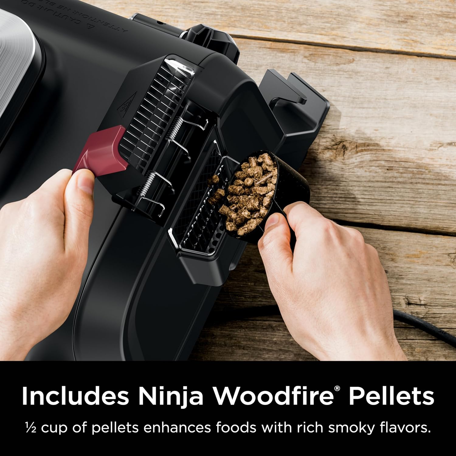 Ninja Woodfire Outdoor Grill & Smoker, 4-in-1 Functionality, Grill, Smoke, Bake, Roast, Authentic Woodfire Flavors, Electric Heat, OG301 Ninja Woodfire Outdoor Grill & Smoker, 4-in-1 Functionality, Grill, Smoke, Bake, Roast, Authentic Woodfire Flavors, Electric Heat, OG301 - Image 9