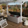 LIFETIME 60012 Extra Large Deck Box, 130 Gallon, Desert Sand/Brown
