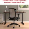 Staples Ergonomic Task Chair, Mesh, Ergonomic, Adjustable Height, Swivel