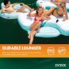 Intex Laguna Splash Island Outdoor Floating Water Raft with 2 Detachable Solo Lounge Tubes, Connectors, Built-in Cupholders, and Grab Handles, Blue