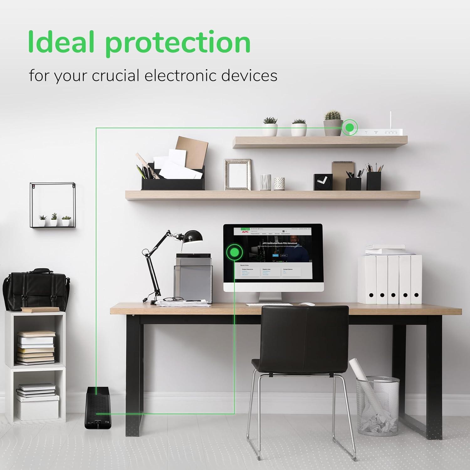APC Back-UPS 425VA / 255W UPS Battery Backup Surge Protector, 6 Outlets, Small UPS for Router, Modem & Home Office, BE425M APC Back-UPS 425VA / 255W UPS Battery Backup Surge Protector, 6 Outlets, Small UPS for Router, Modem & Home Office, BE425M - Image 4