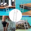 VEVOR Removable Dock Ladder 5 Steps, 350 lbs Load Capacity, Pontoon Boat Ladder with 4'' Wide Step & Nonslip Mat for Ship/Lake/Pool/Marine Boarding