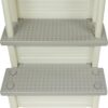 Aqua Select Everest in Pool Step and Outside Flip Up Entry System | Pearl White w/Cloud Gray Treads | Above Ground Swimming Pools | Wide Steps Add Stability | Safety Stairs Capacity Up to 350 lbs