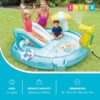 Intex Gator 6.6' x 5.6' x 4" Outdoor Inflatable Kiddie Pool Water Play Swim Center