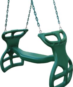 Swing-N-Slide WS 3452 Heavy Duty Two Person Dual Glider Swing, with Coated Chains to Prevent Pinching, 18" W x 25 in H x 40" L, Green