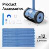 (2025 Upgrade) VINGLI Automatic Suction-Side Pool Vacuum Cleaner, Powerful Wall-Climbing Sweeper for Inground Pools, Includes 39.6ft Tangle-Free Hose (Blue&Gray)