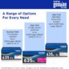 Brother Genuine TN635C, TN635M, TN635Y Standard Yield Cyan/Magenta/Yellow Toner Cartridges, TN635 3 Pack